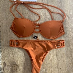 Issa De Mar Copper Swimsuit Top/ Bottom M